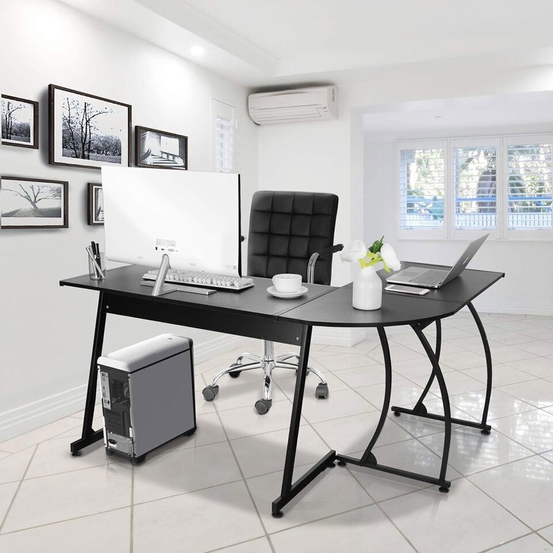 HYPE 58" L Shaped Gaming Desk Corner Computer Desk Writing