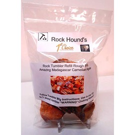 Rockhound's 1st Choice Rock Tumbler Gem Refill Kit -Amazing African Carnelian Agate Rough- 8 oz New