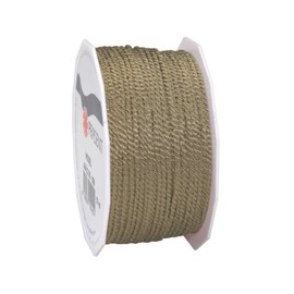 PRÄSENT C.E. Pattberg Mosel Cord Taupe, 50 m Braided Cord for Gifts, Packets, 2 mm Width, Accessories for Decorating and Crafts, Tear-Resistant Decorative Ribbon