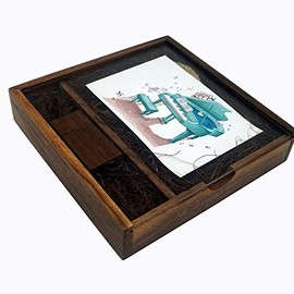 LONMAX - Memoria USB de madera de nogal de 16 GB con caja de regalo (USB 2.0)
