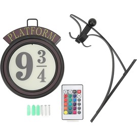 Vintage Platform 9 3/4 Night Light,Hanging 9 ¾ Night Light, Home Decor Sign Lights Decoration, Gift for Fans (RGB Remote)