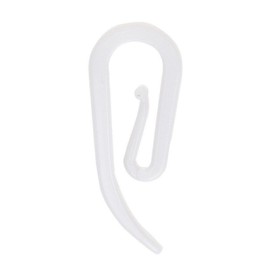 STANDARD WHITE CURTAIN HOOKS For Curtains reusable Nylon Tape Gliders Pack Of 25, 50, 100 by Lizzy® (Pack of 100)