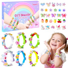 Unicorn Gifts Bracelet Making Kits for Girls Ideas DIY Craft Kits Kids Toys Age 6+ Years Old, Christmas Gifts Stocking Fillers Kids Birthday Presents Advent Calendar Teenage Girls Jewellery Funny