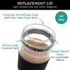 ecoBrew All Glass Lid - Replacement Double Wall Glass Cups,
