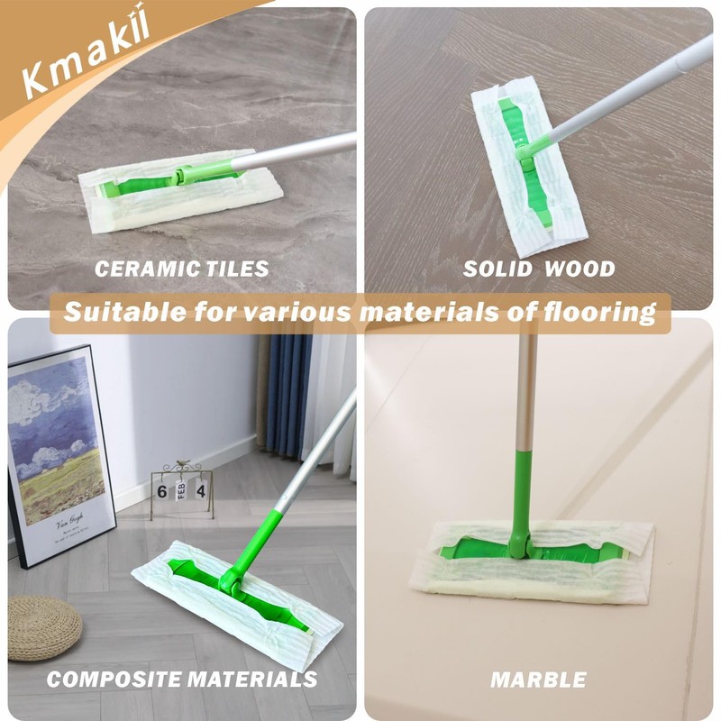 KMAKII Dry Dusting Cloths,Dry Sweeping Cloths,Dry Mop Refills Sweeper Disposable