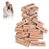 Classic Couples games Wooden Tumbling Tower Game - 48 wooden