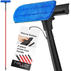 Tyroler Escobilla de Goma Profesional para Ventanas para el Hogar, Escobilla Larga para Limpieza, Kit de Escobilla de Limpieza de Ventanas 2 en 1, Herramienta de Limpiador de