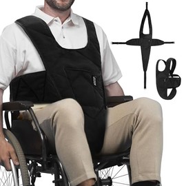 MDSTOP Cinturón De Seguridad Para Silla De Ruedas, Cinturón De Seguridad Antideslizante, Arnés Para Silla De Ruedas Con Hebilla Ajustable Y Correas De Sujeción Médica Para Personas Mayores, Pacientes