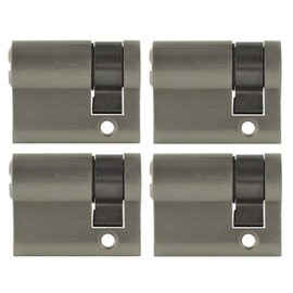 4x Half Cylinder Adjustable 40 mm 30/10 Simultaneous Locking Including 20 Keys