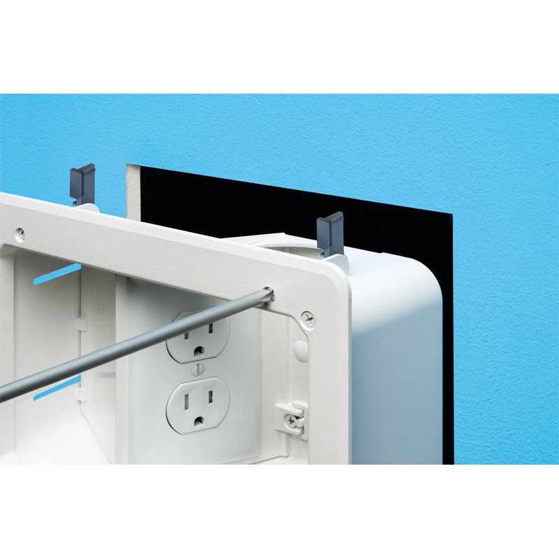 Arlington TVB712BK-1 Angled Box In-Wall Wiring Kit, Pre-Wired TV Bridge,