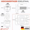 Qualinos 10x High-Quality Corner Connectors, Longitudinal Connectors for Double Rod