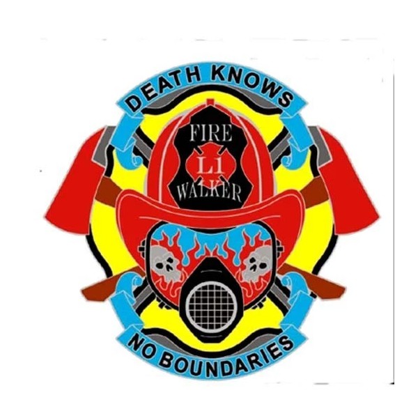 FIRE WALKER DEATH KNOWS NO BOUNDARIES BIKER HAT / JACKET