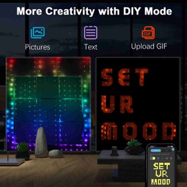 Curtain Light 400 LEDs 2*2m Programming BT Smart Curtain Lights for Outdoor and Interior Decor