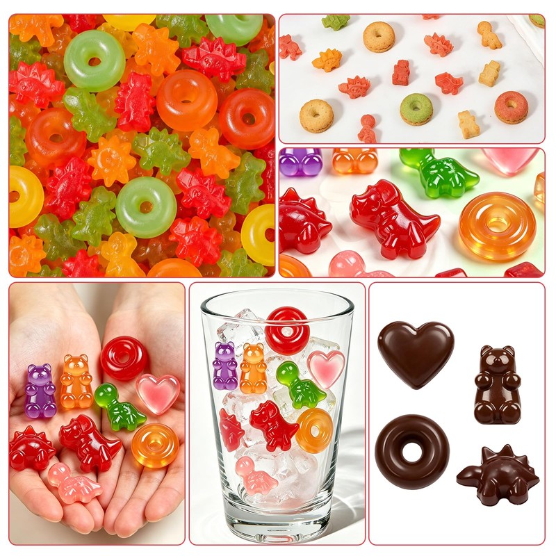 4 Pack Gummy Molds, Silicone Candy Molds Gummy Bear Mold