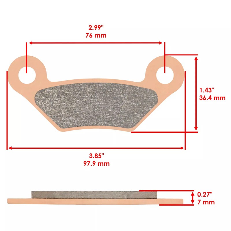 Caltric Front And Rear Brake Pads for John Deere Am141182