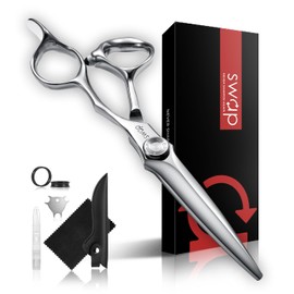 SWAP Professional Hair Cutting Scissors - SUS 440C & Cobalt Stainless Steel Barber Shears, 6 ” Profesional Cutting Shears for Hair Cutting, Fine Adjustment Tension, Premium Shears for Hair Cutting