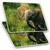 Rectangle Stickers (Set of 2) 10cm - Baby Elephant Wild