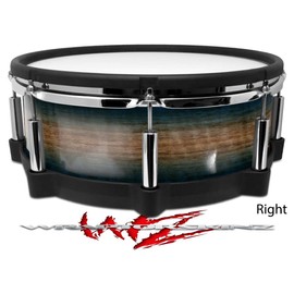 Skin Wrap Compatible with Roland PD-140DS Drum Exotic Wood Pommele Sapele Burst Deep Blue (Drum NOT Included)
