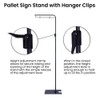 Pallet Sign Stand - Adjustable Height - Sign Clips On