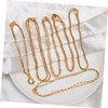 NUOBESTY Fashion Gold Metal Chain Necklace 6pcs for Women's Jewelry