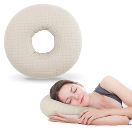 RoamReady Ear Piercing Pillow for Side Sleepers, Ear Pillows with Holes for Ear Pain, Ear Inflammation Pressure Sores, Cotton Earring Pillow for CNH Side Sleepers