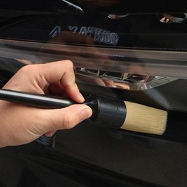 Interior Detailing Brush | Car Wash Detailing Brush | Auto Boar Hair Car Detailing Brush for Cleaning Interior Exterior, 5X Professional Car Detailing Brush