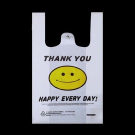 Smile Clear Plastic Bag 20x31cm 50 Count 4ea