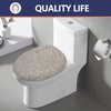 Baahrnom Luxury Soft Microfiber Toilet Lid Cover Machine Washable Solid