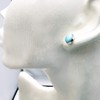 Handmade Natural Larimar 8 mm Sterling Silver Stud Earrings