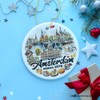 Artistic Amsterdam Landmarks and Heritage Christmas Ornament, Cultural Netherlands Gift