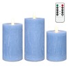 Rustic Blue Flameless Candles with Remote Control & Timer Function
