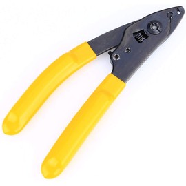 FTTH Cable de caída de fibra óptica pelacables CFS-2 doble orificio de puerto de revestimiento de fibra óptica alicates con barra de guía de pelado