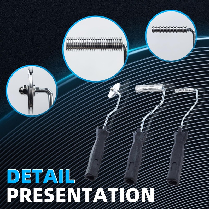Pack of 3 Fibreglass Roller Kit, Fibreglass Roller Tool Kit,