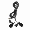 Black Double Head Lavalier Lapel Microphone No Driver Installation Required
