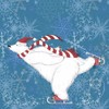 20 Napkins Ice Cream Skating Animals Winter Christmas Table Decoration 33 x 33 cm