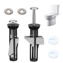 GOZINA Toilet Seat Fittings, Universal Heavy Duty Toilet Seat Fastener Bolt Kit, Toilet Seat Screws, Expansion Screws and Fixings, Easy to install (2)