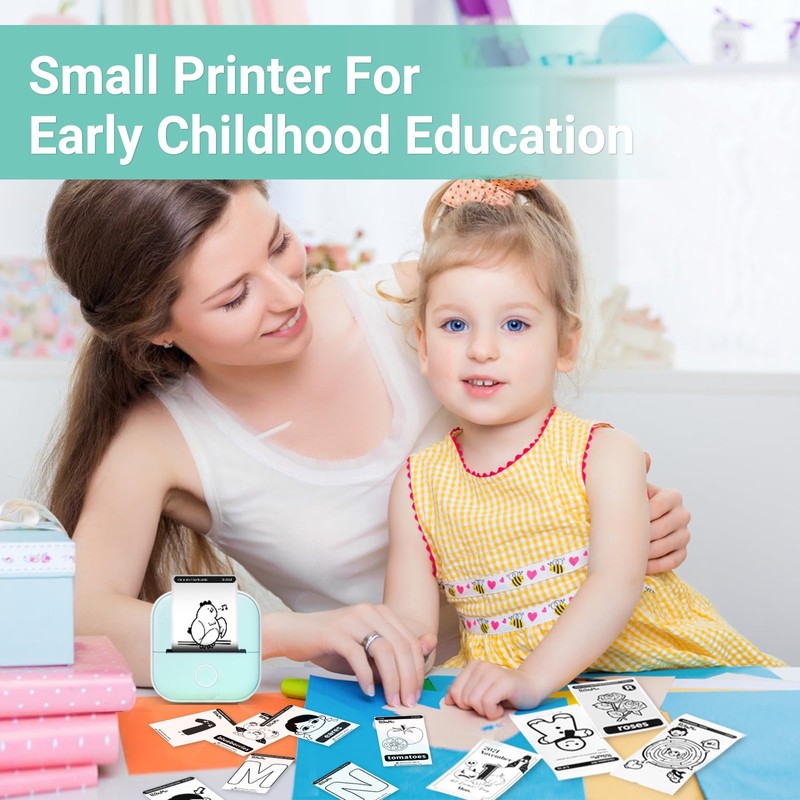 Print Pod Mini Printer, Inkless Sticker Printer, T02 Portable Thermal