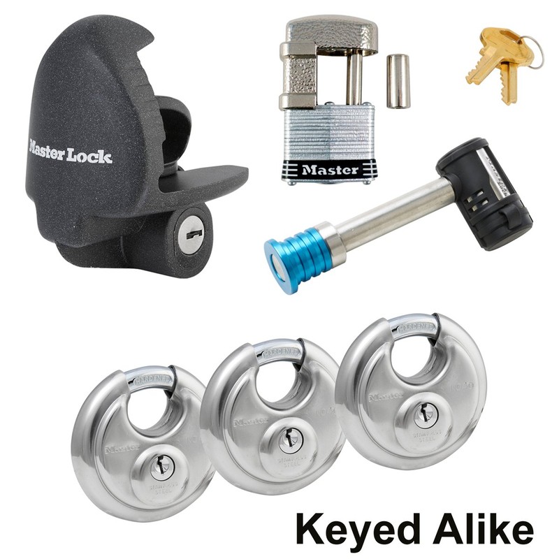 Master Lock - 6 Trailer Locks Keyed Alike #6KA-37940-37