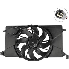 YMAUGP 621606 Radiator Cooling Fan Assembly Without Control Module for Ford Focus 2.0L 2012-2018, for Ford Focus 2.3L Turbocharged 2016-2018, for Ford Focus 1.0L Turbocharged 2018 BV6Z-8C607-K 622800
