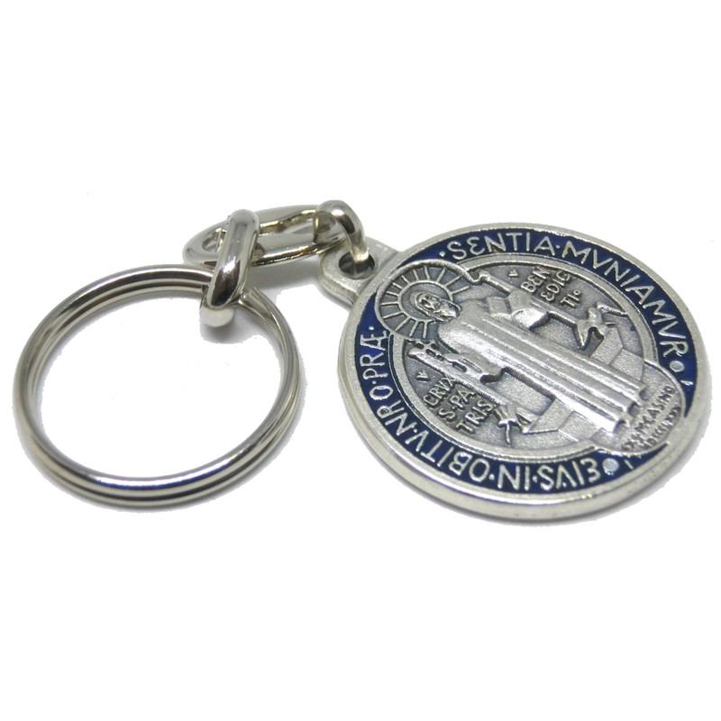 50.101.31 GA Saint Benedict Enamel Keyring Medal Size 3.2 cm,