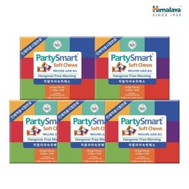 Hangover Relief Low-Sugar Party Smart Soft Chew Berry 10-Count (5 Boxes) + 2-Count (2 Packs) + Mini Lip Balm / 숙취해소 저당 파티스마트 소프트 츄 베리 10개입 5박스+2개입 2개+미니 립밤