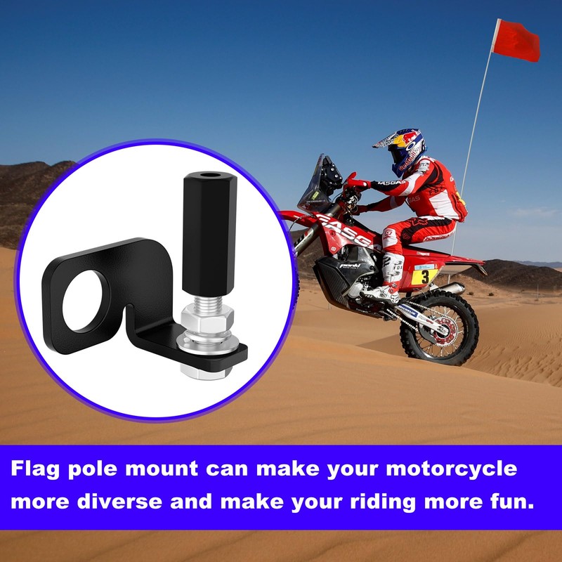 Dirt Bike Flag Pole Holder 1/4" - 22.5mm Rear Axle