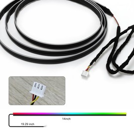 Dreamcolor Acrylic Interior Car LED Strip Light 14-inch, which fit for dreamcolor Main Controller Connects and sub-Controller kit (not Including), Not Applicable dreamcolor 5 in 1(Single Controller)