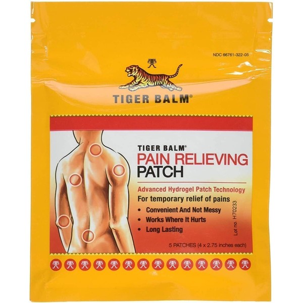 039278322002 Tiger Balm Pain Relieving Patch 4 x 2.75" -