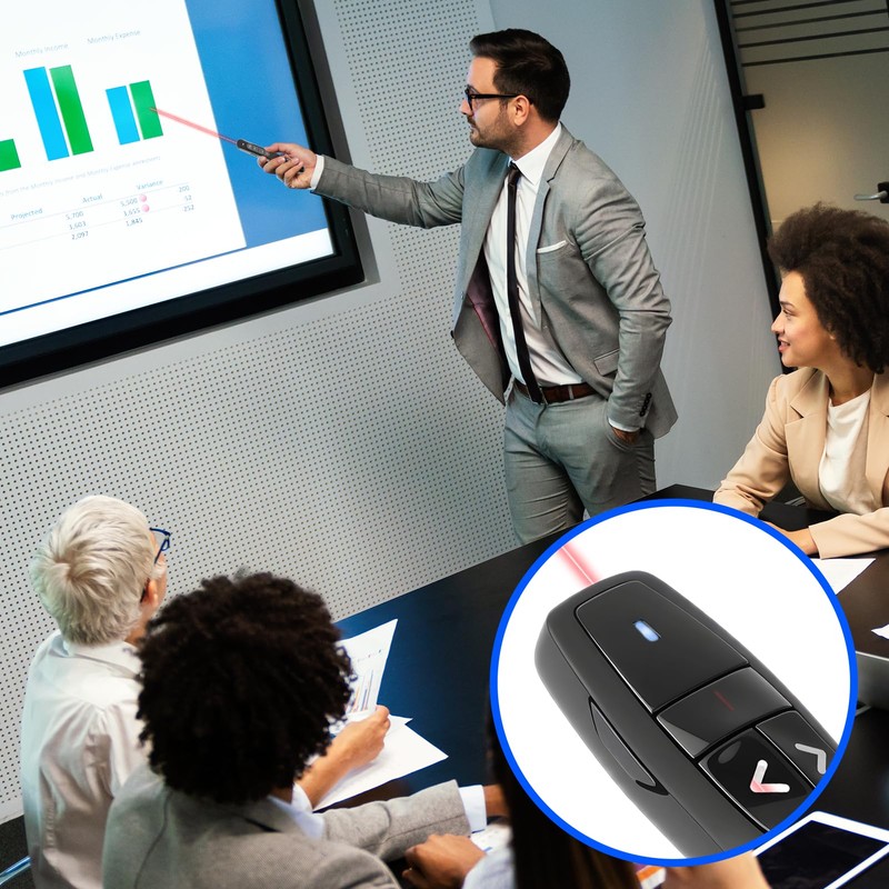 Wireless Presenter Remote Presentation Clicker for Powerpoint 2.4GHz 328FT/100M Presentation
