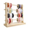 Nudaoz Wooden Craft Organizer 15.75 Inch, Ribbon Spool Holder Storage