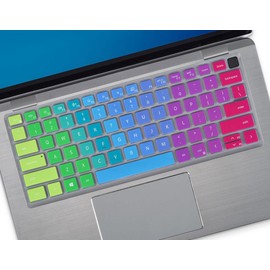 Keyboard Cover Skin for Dell Latitude 5440 5431 5430 5420/Latitude 7440 7430 7420 7410/Latitude 9430 9420 14" Laptop, Dell Latitude 9510 9520 7520 15.6"/Latitude 7640 16“ Protector - Rainbow