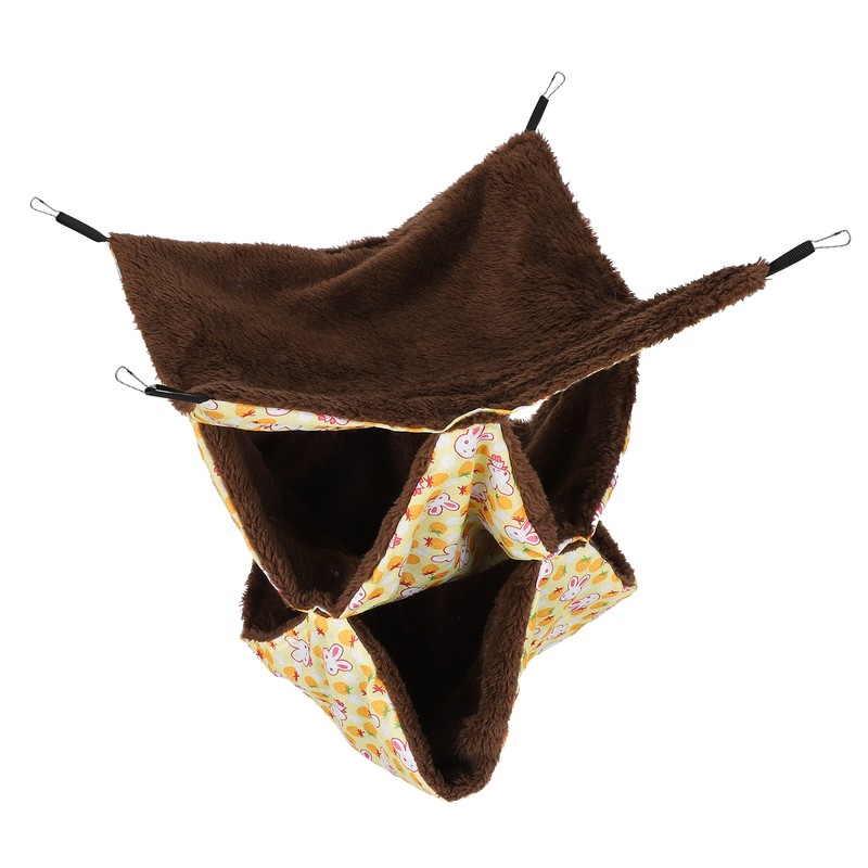 Small Pet Warm Hanging ThreeLayer Hammock Sleeping Bag Cage for