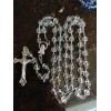 Catholic Clear Glass 5 Decade Rosary