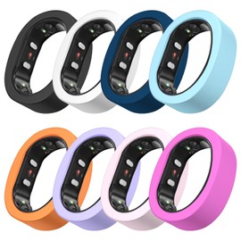 8 Pack Silicone Cover for Ringconn Gen 2/2 air,Anti-Scratch Shockproof ElasticRing Protector Compatible with Ringconn Gen 2/2 air, Working Out Accessories Men Women (M(9/10/11))